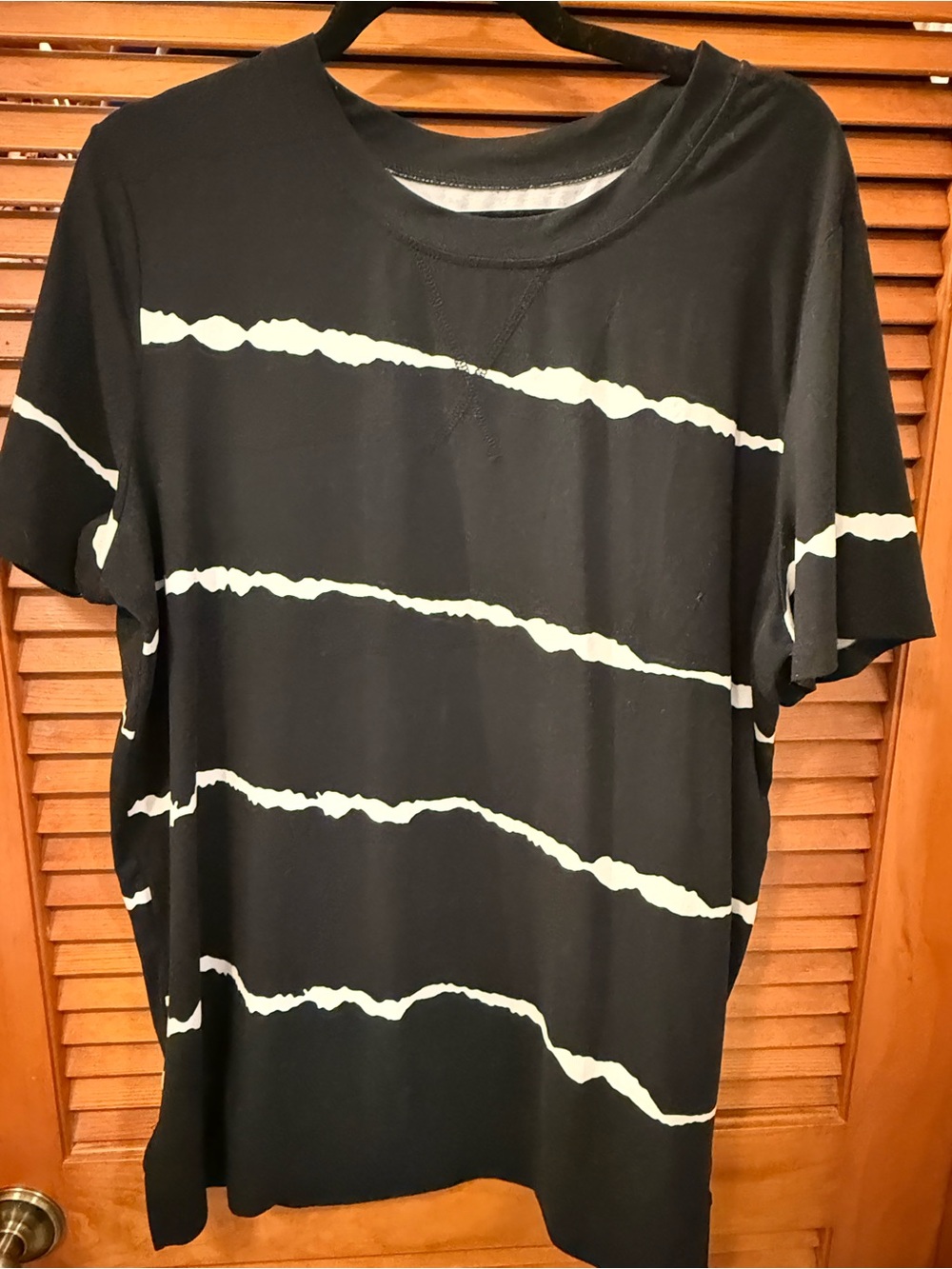 Balennz Black & White Striped Top - Size XL
